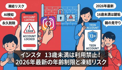 インスタ13歳未満は利用禁止！2026年最新の年齢制限と凍結リスク