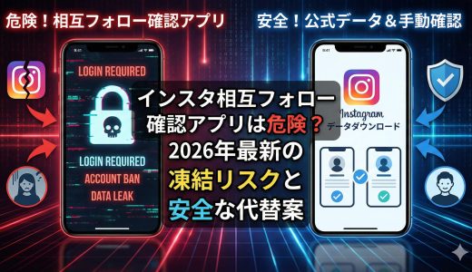 インスタ相互フォロー確認アプリは危険？2026年最新の凍結リスクと安全な代替案
